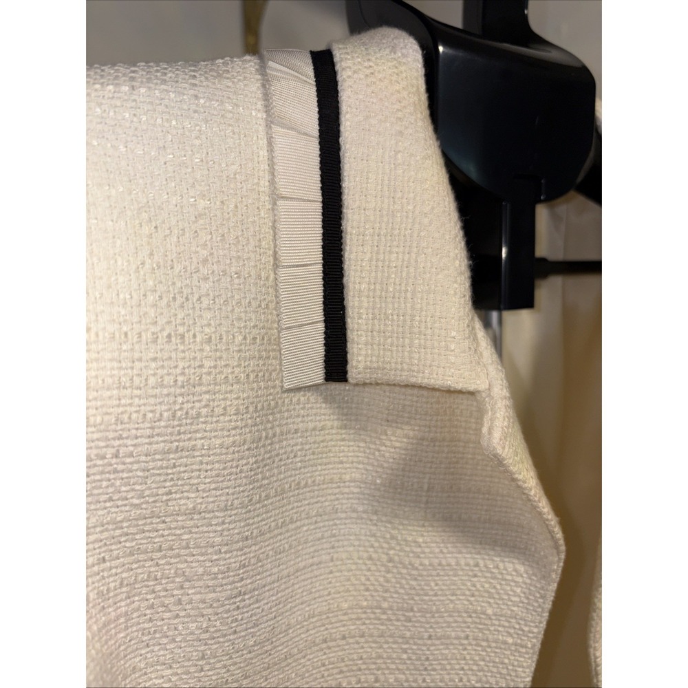 Kasper‎ Blazer Open Front Women's Size 14 Jacket Cream Color Textured Lined